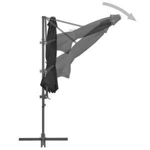 Berkfield Outdoor Umbrella with Portable Base Anthracite