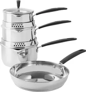 Procook Gourmet Stainless Steel Uncoated Cookware Set - 4 Piece