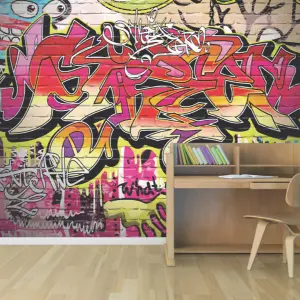 Origin Murals City Graffiti Wall Multi Matt Smooth Paste the Wall Mural 350cm Wide X 280cm High