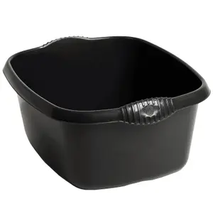 1 x Black Rectangular Washing Up Bowl Ideal For Washing Dishes