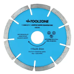 Mortar Raking Disc 4-1/2" 115mm Diamond Pointing Angle Grinder Blade Masonry