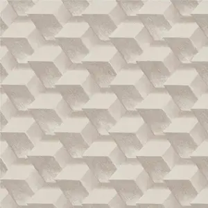 Erismann Geometric 3D Effect Geo Glitter Paste The Wall Vinyl Textured  Beige Wallpaper