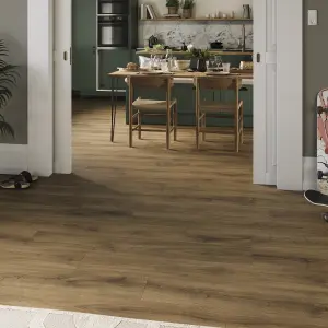 GoodHome Cleobury Honey Parquet look Oak effect Laminate Flooring, 1.69m²