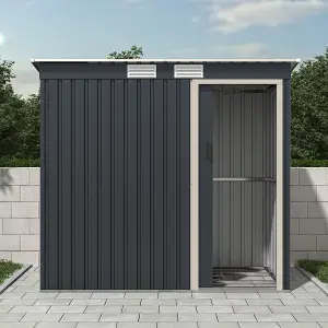 Charles Bentley Metal Galvanised Steel Shed 6.6ft x 4ft