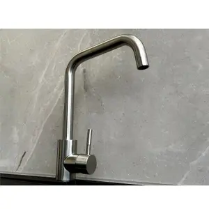 Reginox Salina BN Single Lever Square Neck Brushed Nickel Kitchen Mixer Tap