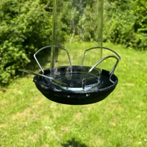 Large Hanging Steel Bird Seed Feeder with 4 Feeding Ports