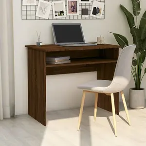 Berkfield Desk Brown Oak 90x50x74 cm Engineered Wood