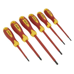 Sealey Screwdriver Set 6 Pieces VDE Approved Chrome Vanadium Steel AK6130