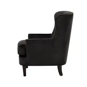 Armchair VIBORG II Velvet Black