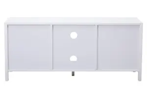 Interiors by Premier Functional White Wood Media Unit, Multi Pupose Sideboard Media Unit, Optimal Dimensions TV Cabinets