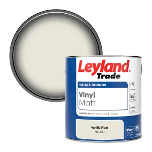 Leyland Trade Vinyl Matt Walls & Ceilings Emulsion Paint Vanilla Float (PPG1078-1) 2.5L