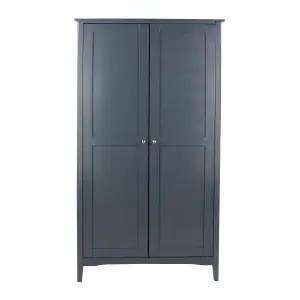 2 door wardrobe, Midnight Blue - Como