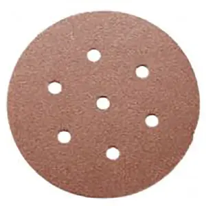 150mm (6") 7-hole P240 Aluminium oxide hook & loop discs. Price per 50.