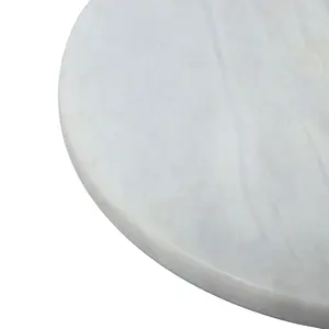 Interiors by Premier Ziarat Sunny Round Chopping Board, Non-Slip Marble Chopping Board, Easy to Clean Small Chopping Board