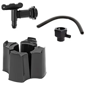 Black Outdoor Water Butt 210 L Rain Collector Complete With Stand & Kit