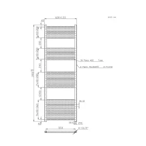 Right Radiators Prefilled Electric Straight Heated Towel Rail Bathroom Ladder Warmer Rads - White 1800x600 mm