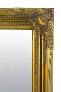 MirrorOutlet Fraser Gold Small Beaded Mirror 61 x 51cm