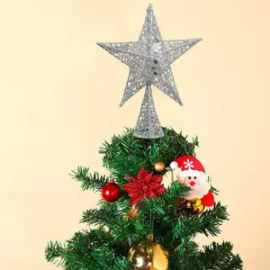 Stars Christmas Tree Topper Silver / 35cm H x 25cm W