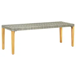 Berkfield Garden Bench 80 cm Poly Rattan Grey