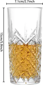 simpa 410ml Stately Highball Drinking Glasses, Set of 6