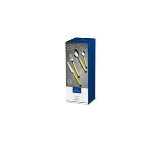 Play! 24 Piece 18/10 Stainless Steel Cutlery Set, Service for 6 Yellow