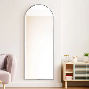 Salma Metal Flat Mirror Polish Chrome/Bevel Edge / 170cm H x 76cm W