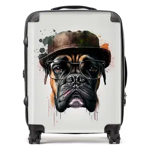 Boxer Dog Splashart Suitcase - Large