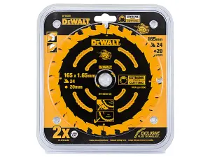 DEWALT Extreme Framing Circular Saw Blade 165 x 20mm x 24T