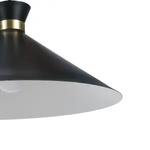 GoodHome Apennin Matt Black Pendant ceiling light, (Dia)350mm