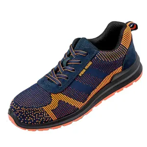 Result Work-Guard Unisex Adults Suede Trim Safety Trainer Navy/Orange (8 UK)