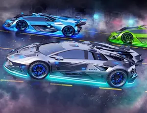 Walltastic Neon Supercars Multicolour Smooth Wallpaper Mural 8ft high x 10ft wide