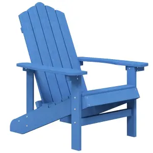 Berkfield Garden Adirondack Chair HDPE Aqua Blue