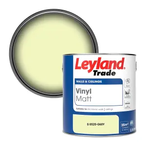 Leyland Trade Vinyl Matt Walls & Ceilings Emulsion Paint (S 0520-G60Y) 2.5L