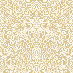 Galerie Italian Classics 4 Gold Paisley Damask Embossed Wallpaper