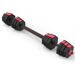 SunDaze Barbell Dumbbell Set 30kg Weight Plates Kit Fitness Gym