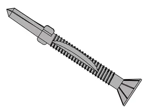 ForgeFix TFCUWWSD55100H TechFast Timber to Steel CSK/Wing Screw No.5 Tip 5.5 x 100mm Box 100 FORTFC55100H