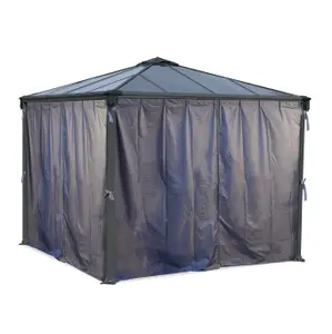 Palram - Canopia 4K Series Grey Gazebo curtain, Pack of 6 (L)2170mm (W)4010mm