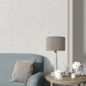 Sophie Allport Natural Bees Pearl effect Embossed Wallpaper