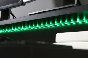 Loadout Black Gaming Desk 2 Shelves with Colour Changing LED