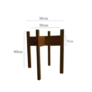 Decorotika Florny Handmade Solid Wood Plant Stand (40 cm)