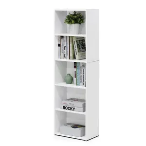 Aliesha Open Shelf Bookcase White / 132.1cm H x 40.1cm W x 23.9cm D