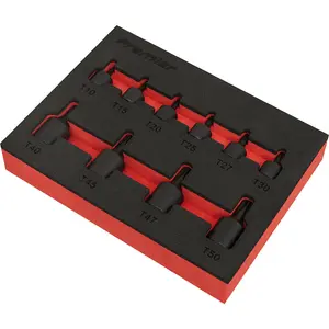 10-Piece Low Profile Impact Socket Bit Set - Durable TRX-Star Tools for Professionals