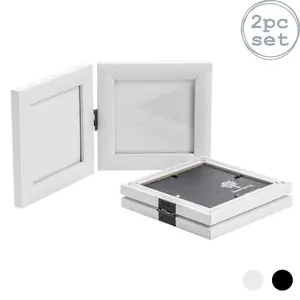 Nicola Spring - Folding 2 Photo Frames - 4 x 4" - Pack of 2