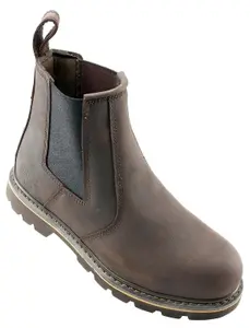 Unbreakable Highland SBP Steel Toe Brown Leather Safety Dealer Boot U115 for Ultimate Protection