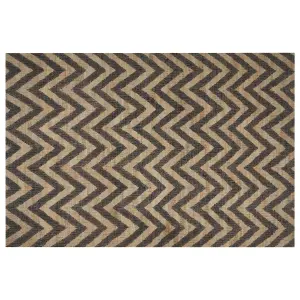 Jute Area Rug 200 x 300 cm Beige and Black DEDEPINARI