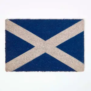 Homescapes Coir Doormat St Andrews Cross Flag, 40 x 60 cm