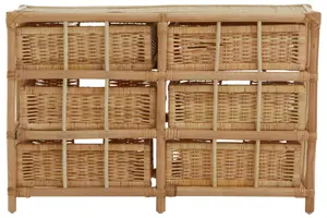 Interiors by Premier Spacious Rattan Six Drawers Chest, Sustainable Chest Of Drawers, Strong And Sturdy Rattan Storage Space