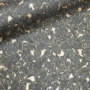 Arthouse Metallic Gold Charcoal Black Textured Vinyl Wallpaper Industrial Marble