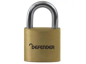 Defender Brass Padlock 60Mm Keyed Alike