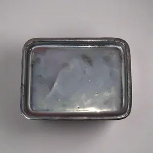 16cm Glazed Drip Tray - Rectangle - Silver